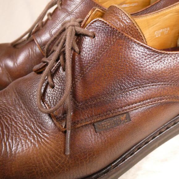 Mephisto Cognac Leather Derby Shoes Size 11 Made in France main image 6